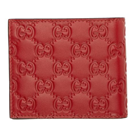 red gucci card wallet|Gucci signature wallet red.